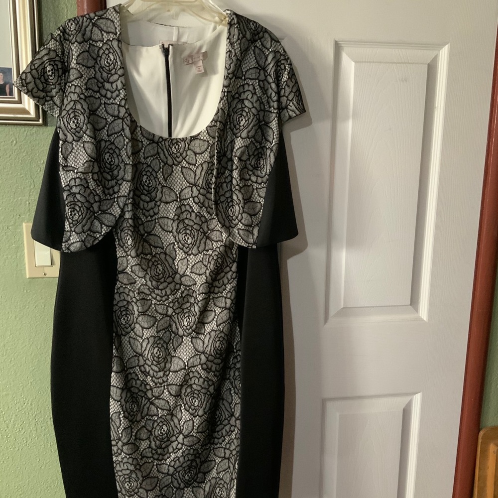 Black flowered dress